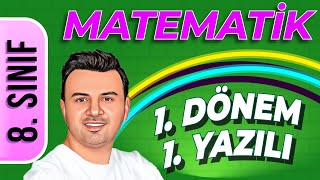 8SINIF MATEMATİK 1DÖNEM 1YAZILI SORULARI [upl. by Scarlet331]