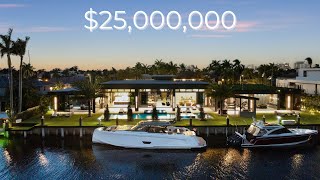 Dov Stark Present A 25000000 Modern one story in Fort Lauderdales Las Olas Isles [upl. by Zacarias402]