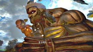 ATTACK ON TITAN 2  Reiner ARMORED TITAN Gameplay amp Female Titan Boss Fight PS4 PRO [upl. by Eybba]