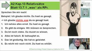 Deutsch Gram z Nachsprechen A2 Kap13 Relativsätze Bl1371 [upl. by Leanne734]