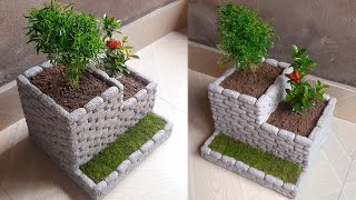 Amazing Flower pot making from Thermocol [upl. by Dierolf842]