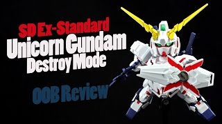 454  SD ExStandard Unicorn Gundam Destroy Mode OOB Review [upl. by Pavlov]