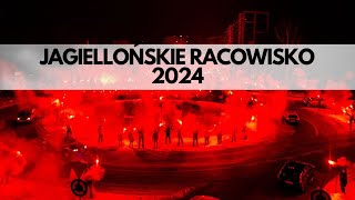 Jagiellońskie Racowisko 2024  kibice Jagiellonii Białystok odpalili setki rac przy ul Jurowieckiej [upl. by Darcie]