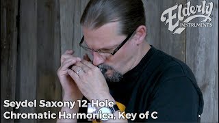 Seydel Saxony 12Hole Chromatic Harmonica Key of C  Elderly Instruments [upl. by Cami]