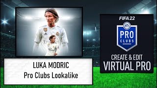 FIFA 22  How to Create Luka Modric  Pro Clubs Lookalike [upl. by Yrelav]