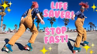 Trick to STOP FAST when youre SKATING FAST 💨 [upl. by Ynnub]