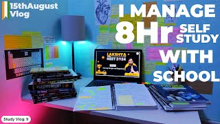 I manage 8 hour self study with school  study vlog class 12th Neet 2024 [upl. by Kinsman781]