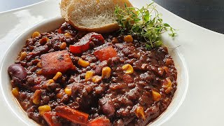 Chili sin Carne Rezept  Vegetarisches Chili mit Quinoa  EDEKA [upl. by Tcideneb896]