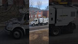 Sweeping Truck In Overbrook Ottawa🇨🇦🚚ottawacanada ottawalife morning [upl. by Gargan]