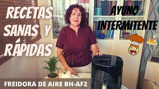 RECETAS SANAS Y RÁPIDAS CON FREIDORA DE AIRE BHAF2 SILENCIOSA Y LIMPIA 👍😉 AIRFRYER [upl. by Burd]