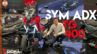 SYM ADX TG 400  Lo scooter adventure diventa maxi a EICMA 2023 [upl. by Arenahs]