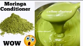 SO POWERFUL HOW TO MAKE MORINGA leave in CONDITIONER cream FOR HAIR GROWTH MORINGA conditioner [upl. by Milak]