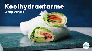 Koolhydraatarme wrap van sla  Leuk amp snel  Allerhande [upl. by Iborian]