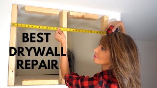 How To Patch Large Holes in Drywall with 85 Stronger Tape [upl. by Elana]