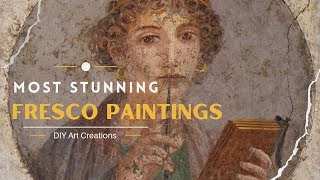 Most beautiful fresco paintings  Roman wall paintings [upl. by Kelwunn564]