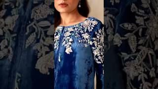 Velvet dress design zardosi work nasimadesign pakistanidressdesignforgirls fashion dress [upl. by Wavell55]