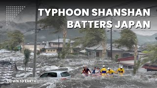 Typhoon Shanshan wreaks havoc in Japan [upl. by Oravla]