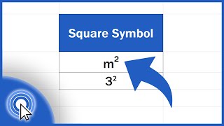 How to Write the Squared Symbol in Excel within Text and as Numbers [upl. by Lambert]