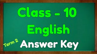 Cbse Class 10th English Term 2 Answer Key Pdf 27 April 2022  Term 2 English Paper Solution  Mkr 10 [upl. by Lankton]