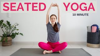 10 min SEATED YOGA STRETCH  Easy Full Body Stretch  Yoga without mat [upl. by Wentworth]