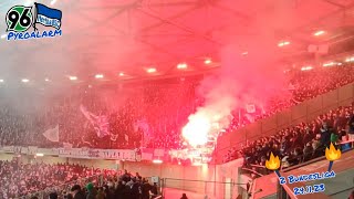 Hertha BSC Pyro in Hannover 241123 pyroalarm 2bundesliga h96bsc [upl. by Ycal679]