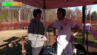 Mens Soccer Postgame Interview vs Wilmington University 111324 [upl. by Ranitta]