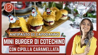 Miniburger con cotechino e cipolla caramellata  Benedetta Parodi Official [upl. by Homer]