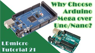 LDmicro 21 Why Choose Arduino Mega over Uno Microcontroller PLC Ladder Programming with LDmicro [upl. by Netsrijk]