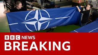 Sweden formally joins Nato military alliance  BBC News [upl. by Torruella]