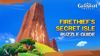 Firethiefs Secret Isle Puzzle Guide  Hidden Luxurious Chest  Genshin Impact [upl. by Esertak929]