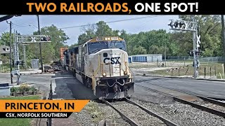 Princeton Indiana USA  Virtual Railfan LIVE [upl. by Eedebez225]