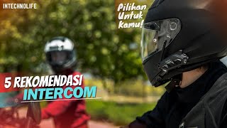 5 Rekomendasi INTERCOM HELM Terbaik Harga Murah Kualitas Bagus  Bisa Pairing Lebih dari 2 [upl. by Cyb]