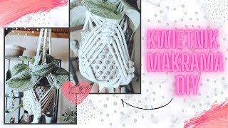 Prosty kwietnik DIY ☺️ makrama☺️ tutorial 😊 [upl. by Haily]