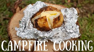 How to Cook Perfect Foil Baked Potatoes in the Embers of a Fire  Campfire Cooking 🔥🔥🔥 [upl. by Nnylatsyrc825]