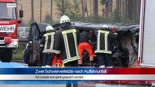 23082014 HO Schwerer Auffahrunfall bei Hof [upl. by Ariad]