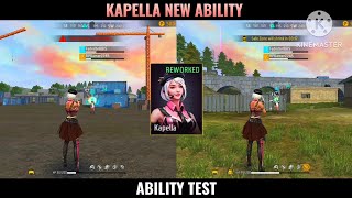 KAPELLA NEW ABILITY TEST  AFTER OB45 UPDATE FREE FIRE  FF KAPELLA  KAPELLA ABILITY AFTER UPDATE [upl. by Euqinim]