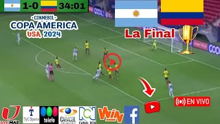 Argentina vs Colombia en vivo donde ver a que hora juega Argentina vs Colombia La Final 2024 [upl. by Stringer]