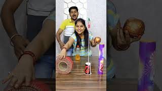 Mr Beast💵 Gola Sky Rocket Ladi Mix Crackers Challenge 😲  shorts crackers2024 diwali2024 viral [upl. by Elvis]