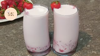 Strawberry milk recipe  How to make Strawberry milk  Healthy Strawberry milk [upl. by Nrehtac]