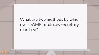 How does cyclicAMP produces secretory diarrhea [upl. by Becker834]