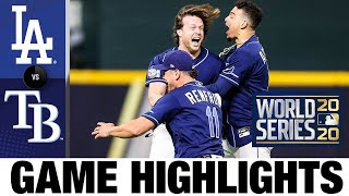 Rays cap rollercoaster World Series Game 4 with crazy walkoff  DodgersRays Game 4 Highlights [upl. by Ailerua]