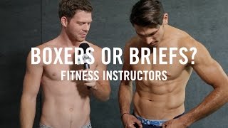 Workout Fitness Instructors Answer Boxers or Briefs in Los Angeles [upl. by Iadrahs]