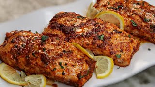 15 minutes Lemon Butter Baked Salmon Recipe  Easy Dinner Idea [upl. by Dabney]