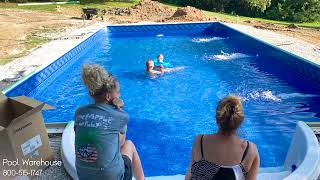 Timelapse DIY Swimming Pool Kit Construction Built By The Ahlvers Family [upl. by Desdamona]