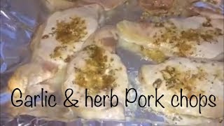 Garlic amp herb Pork Chops with steamed Vegetables [upl. by Bradeord]