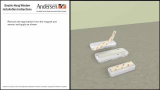 Wireless OpenClosed Sensor Installation Instructions  DoubleHung Windows  Andersen Windows [upl. by Olds]