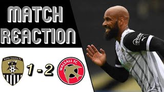 MATCH REACTION  Notts County 12 Walsall [upl. by Terces701]