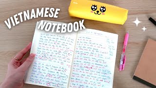 Language notebook flip through  Vietnamese notes [upl. by Eetak]