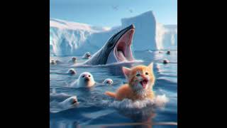 Seal to the Rescue The Brave Battle for the Kitten 🐋🦭cutecat swpnoneeraicat [upl. by Shamus]