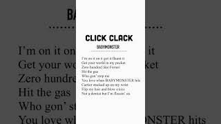 ASA part clickclack babymonster lyrics [upl. by Rew]